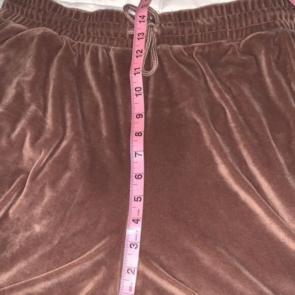 Womens Tan Velour Joggers XL By BBJ Los Angeles With Drawstring Waist & Cuffed A - Picture 8 of 11